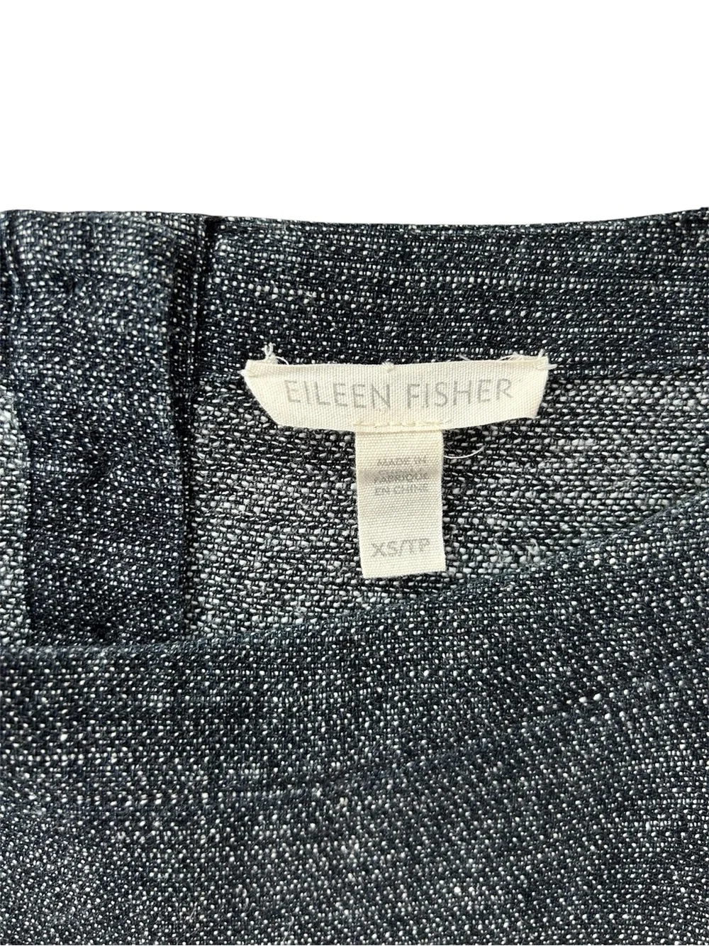 Eileen Fisher Hemp & Organic Cotton Box Top XS indigo oversized boxy lagenlook - Picture 4 of 11